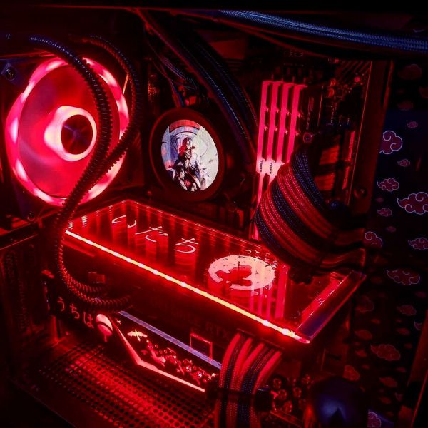 Like New Itachi Sharingan custom themed PC