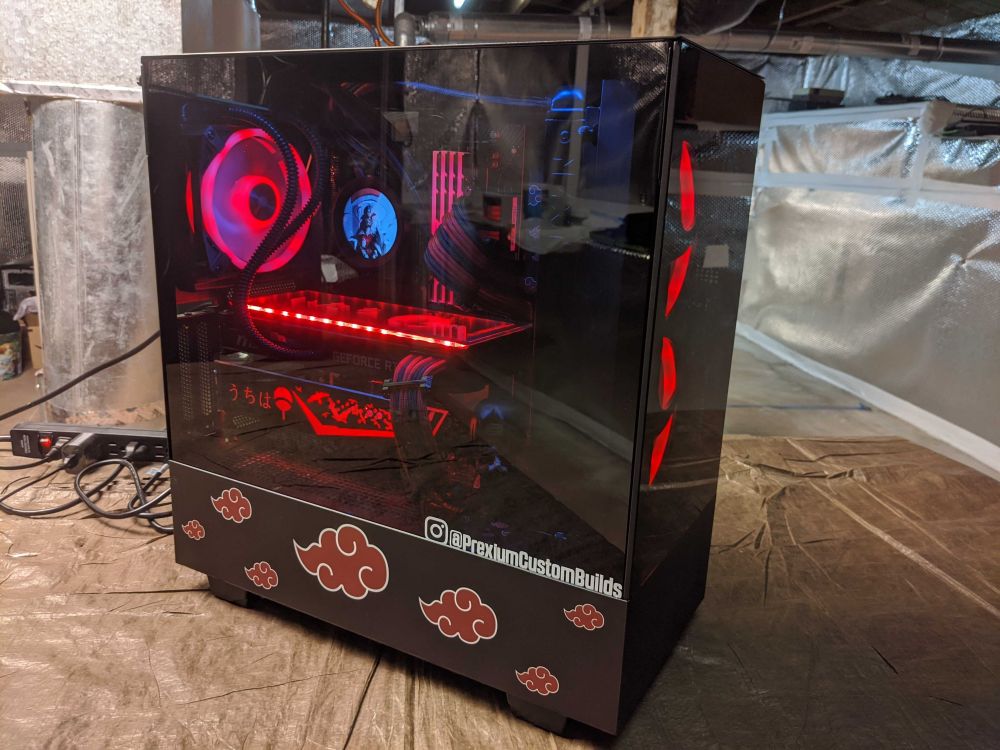 Like New Itachi Sharingan custom themed PC