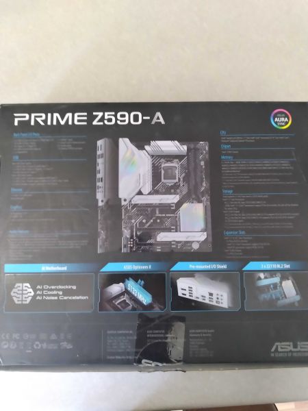 New Prime Z590-A Asus Intel Motherboard