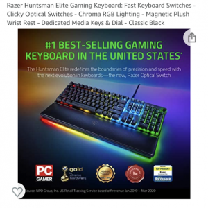 Razer Huntsman Elite Gaming keyboard 