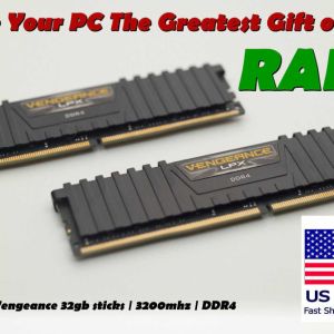 CORSAIR - VENGEANCE LPX 32GB (2PK x 16GB) 3200MHz DDR4 C16 CMK32GX4M2B3200C16