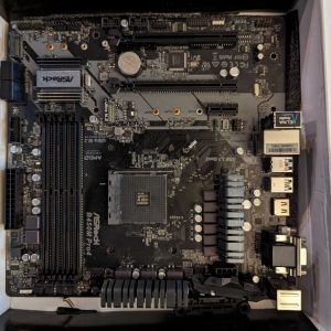 For Parts ASRock B450 AMD Motherboard